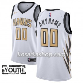 Dres Atlanta Hawks Prilagođeni Nike 2018-19 City Edition Bijela Swingman - Dječji